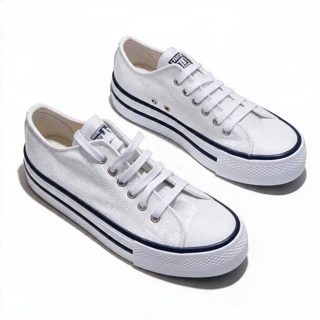 Tenis de plataforma Glitter