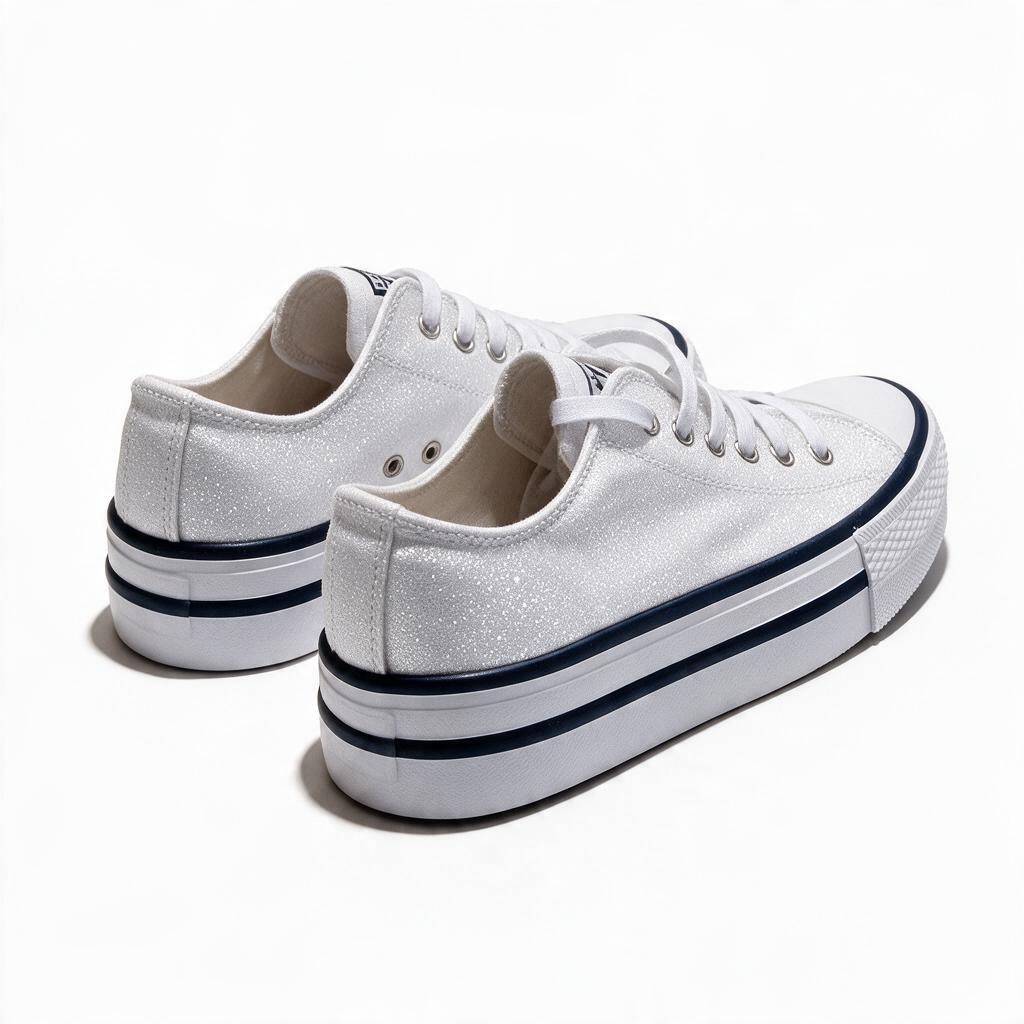 Tenis de plataforma Glitter