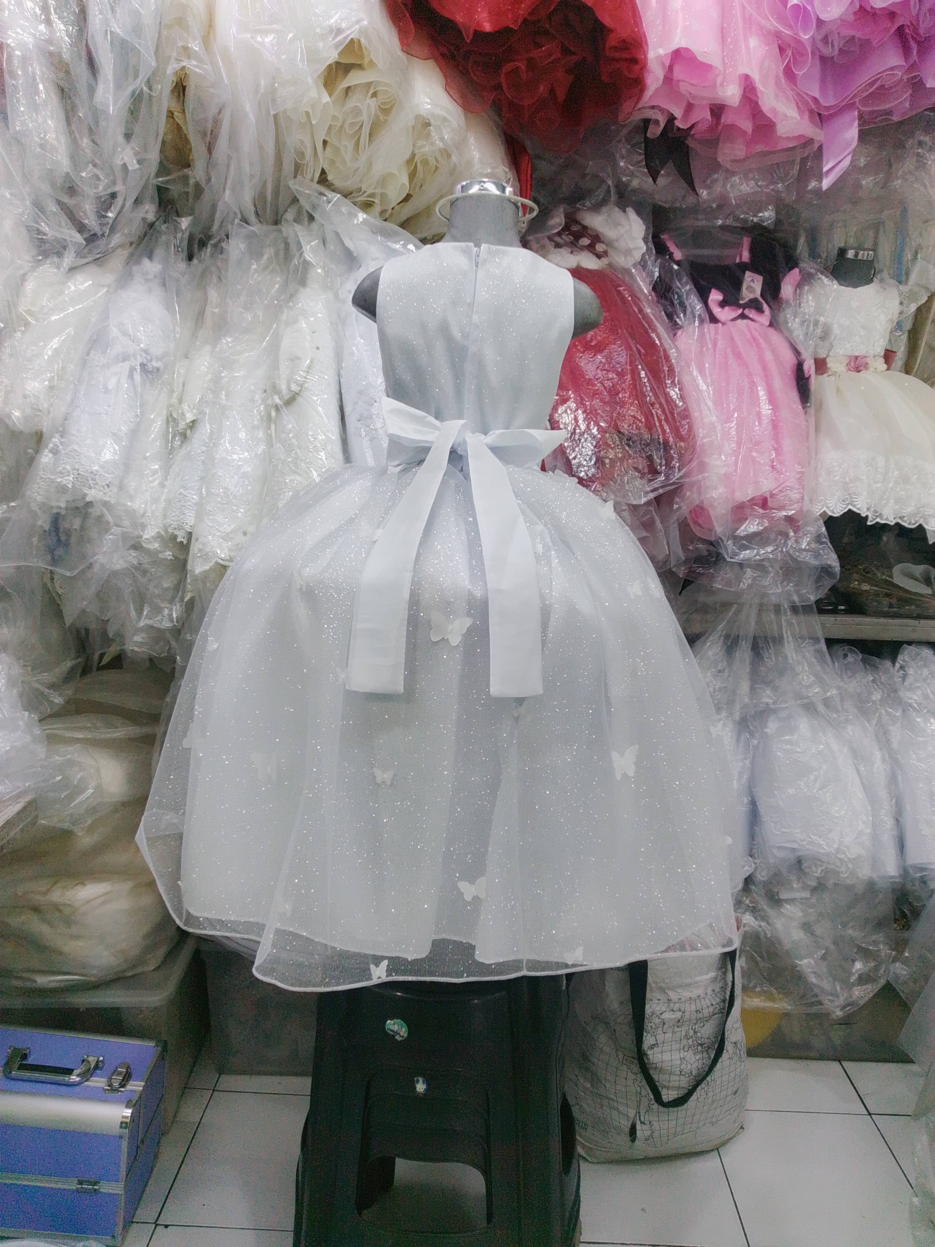 Vestido de Fiesta Mariposas glitter