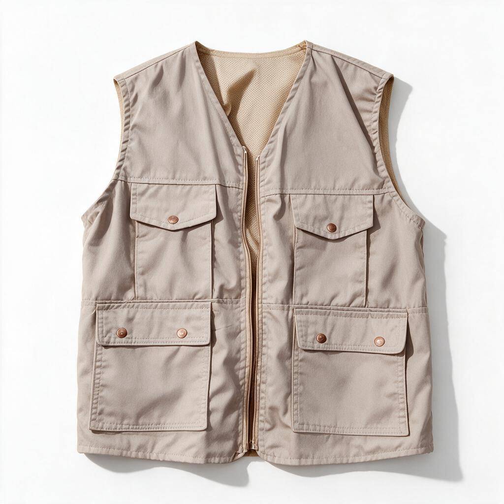 Chaleco Gabardina tipo fotógrafo para hombre