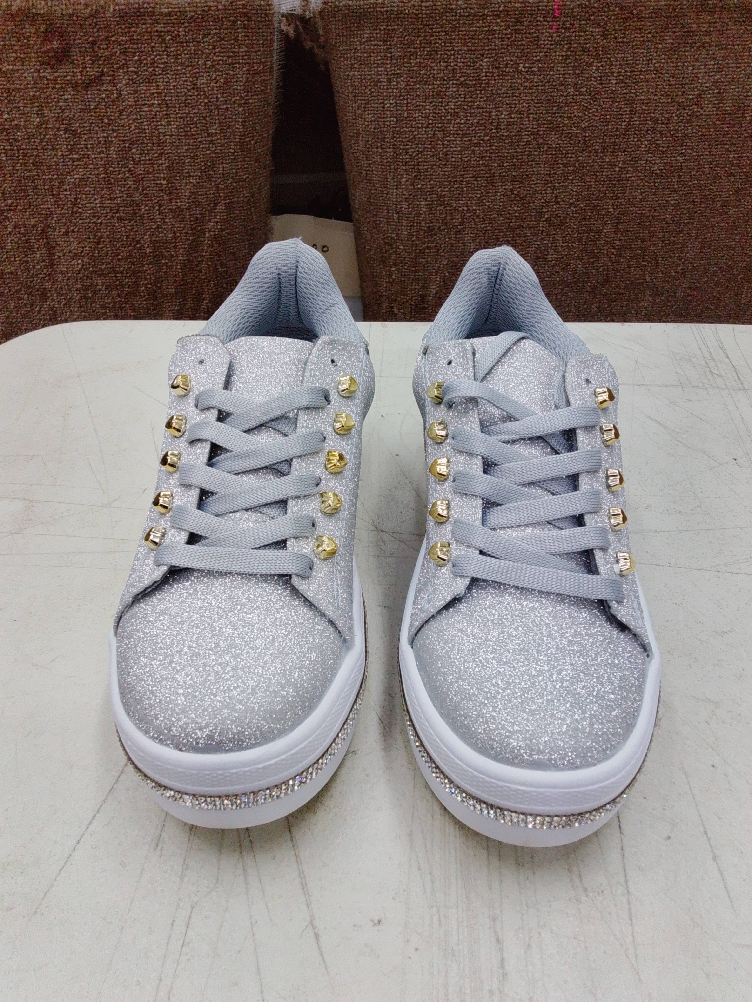 Tenis plata glitter Chiamps