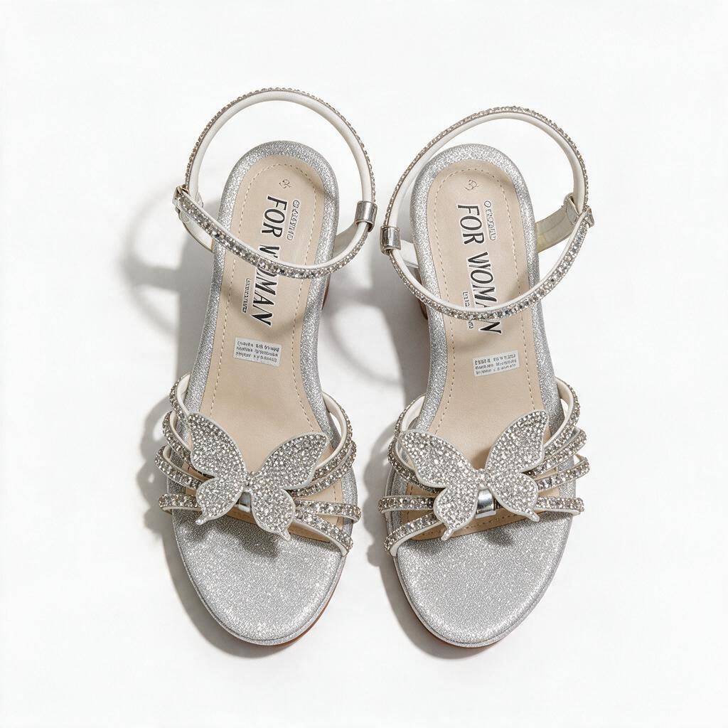Sandalias con Mariposas de Brillos