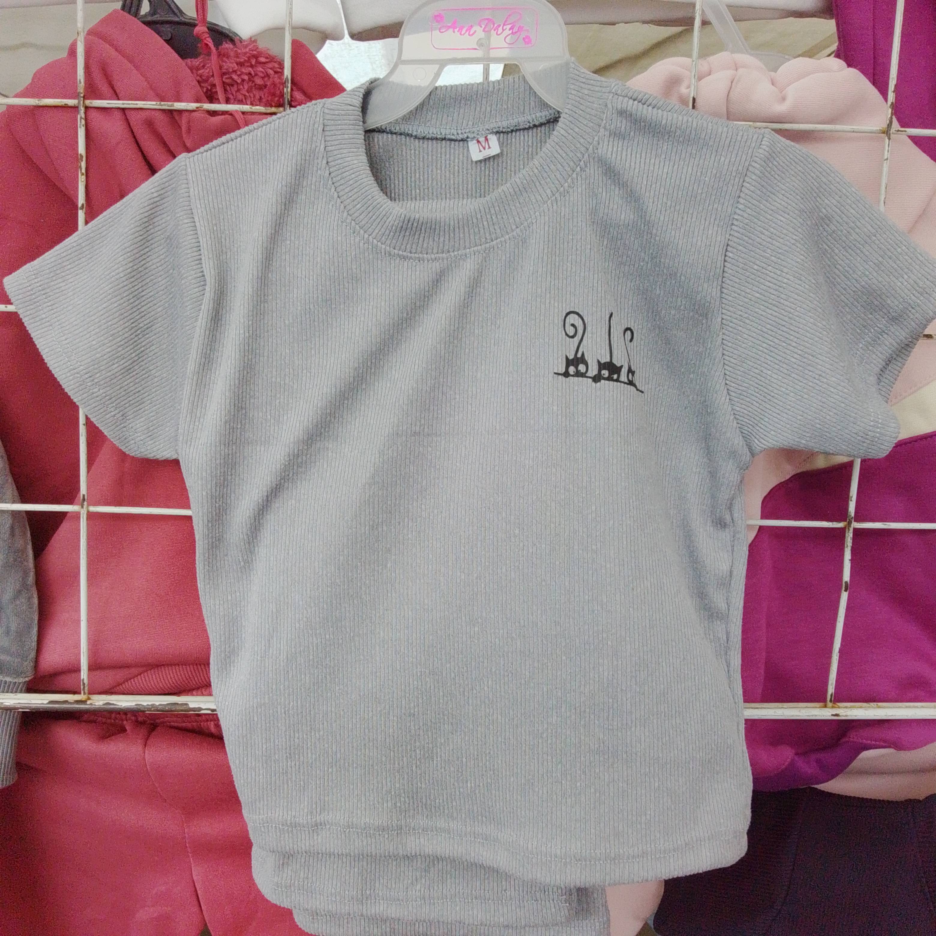 Conjunto de Niña de Algodón Gatitos