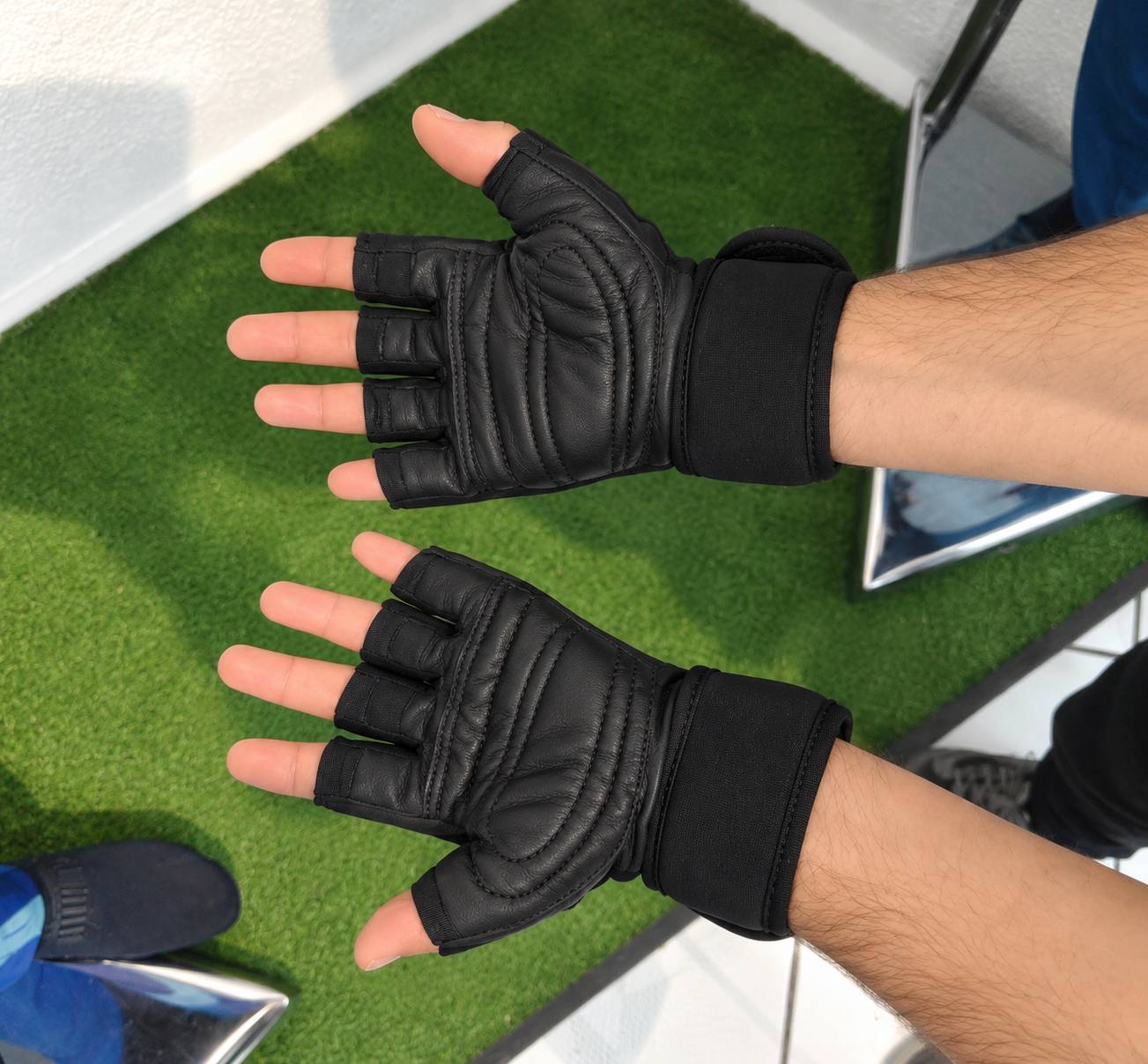 Guantes deportivos para gimnasio con soporte de muñeca y palma acolchada