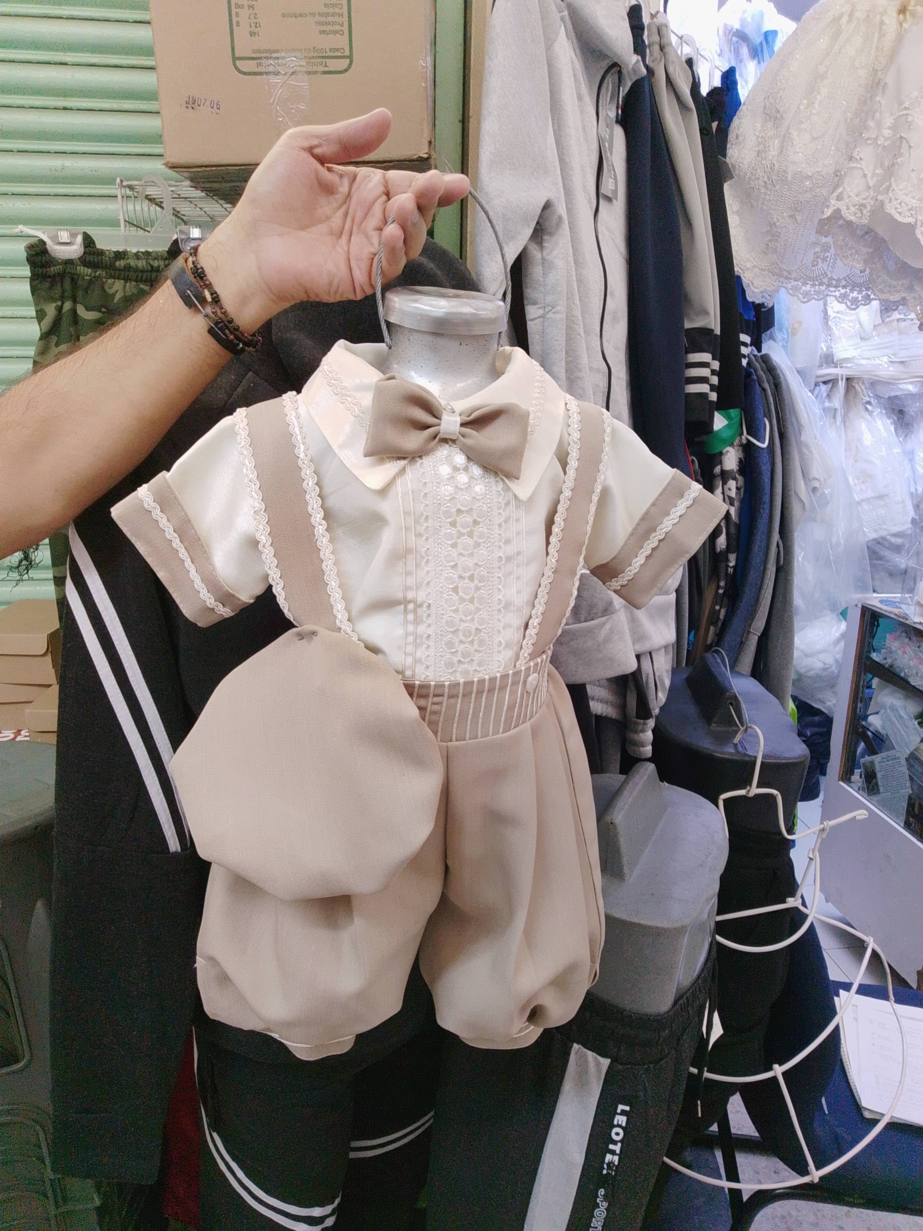 Traje de lino tipo niker para niño