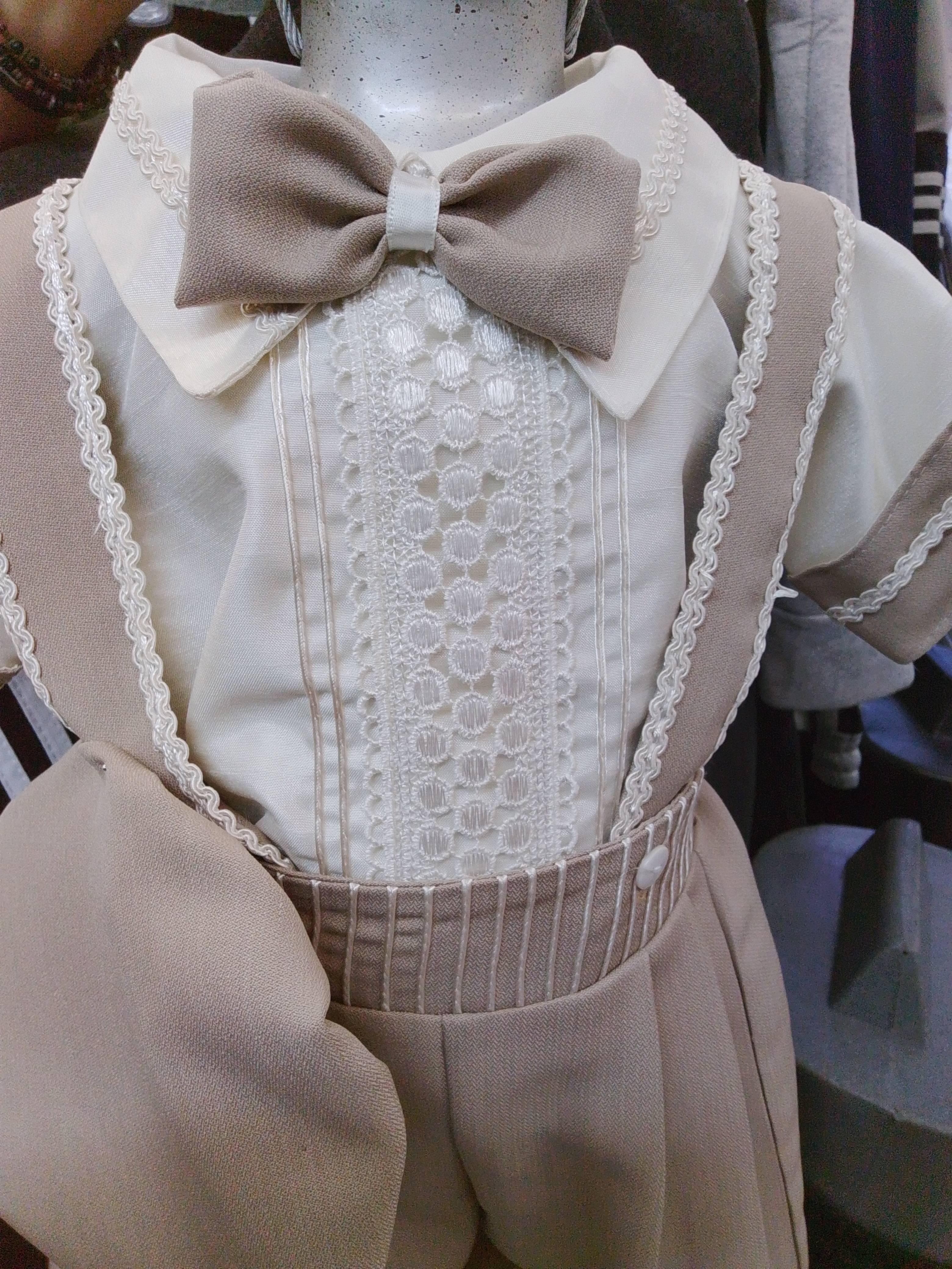 Traje de lino tipo niker para niño